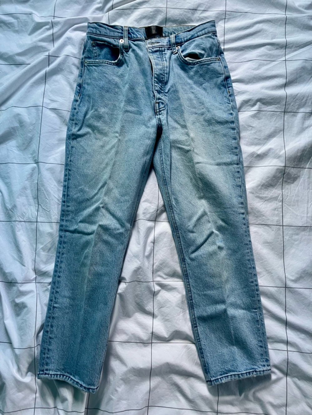 DSTLD Light Blue Women's Straight-Leg Jeans
